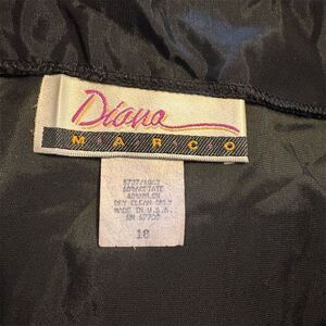 Diana Marco Vintage Black Pencil Skirt Women's velvet Mini Skirt Size 12